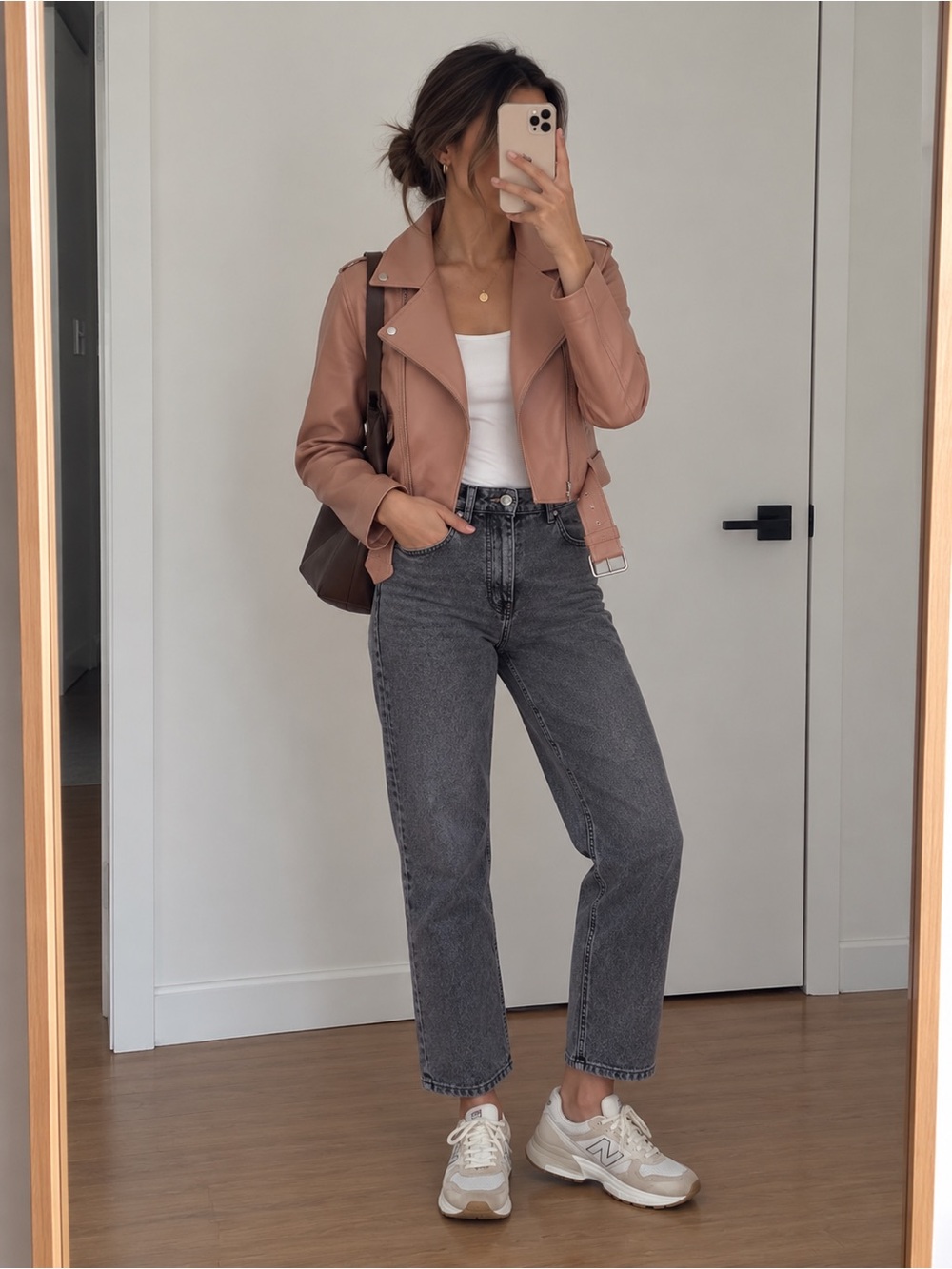 NWOT Anthropologie BLANKNYC Belted Faux Leather Crop Moto Jacket